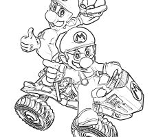 Coloriage Mario Kart