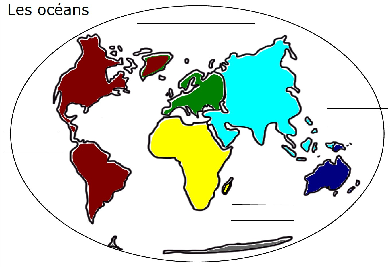 Carte des océans