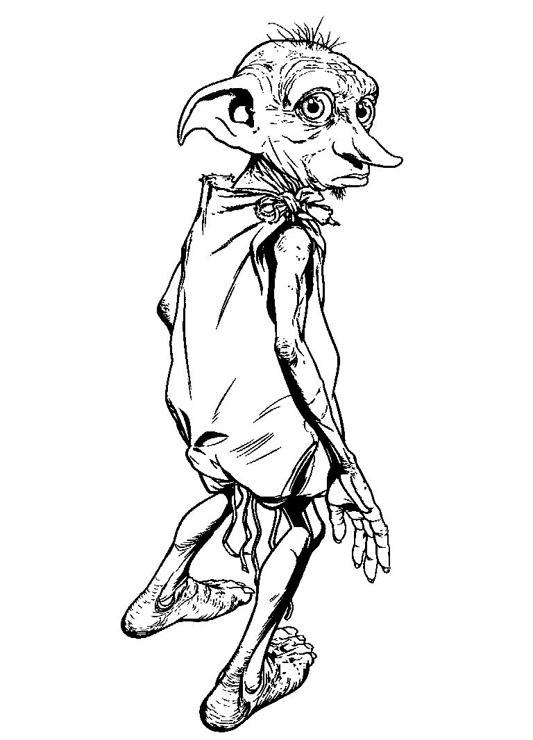 Coloriage Dobby Harry Potter